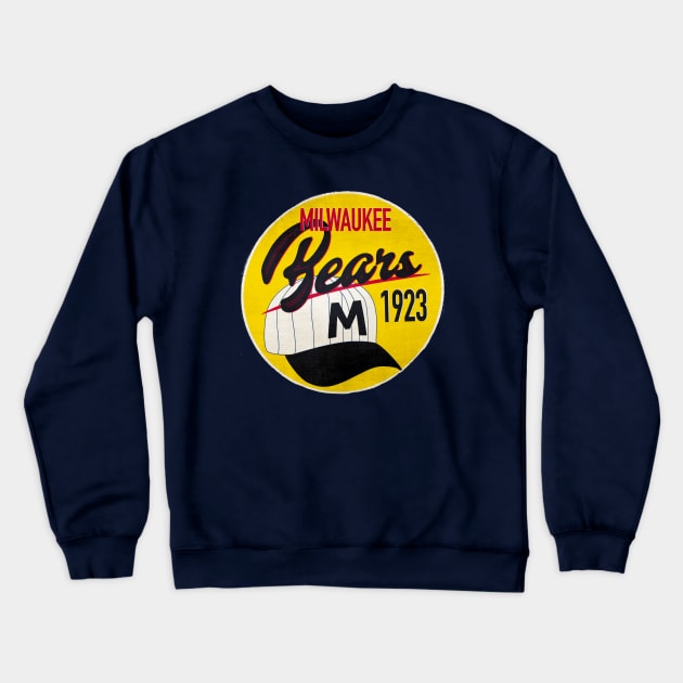 Milwaukee Bears 1923 • Milwaukee, Wisconsin Crewneck Sweatshirt by The MKE Rhine Maiden